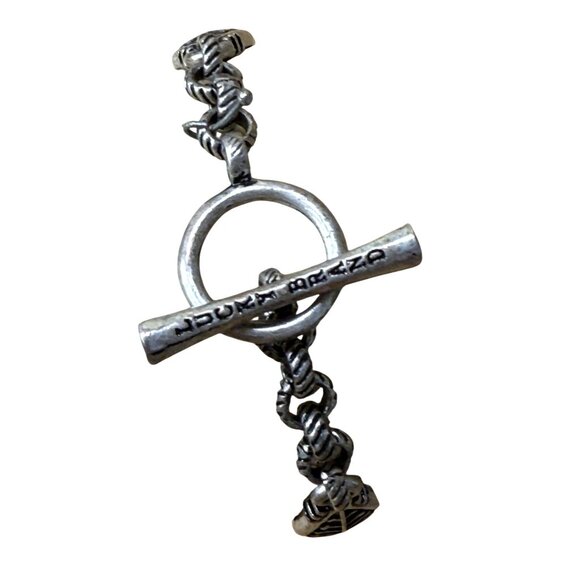 Lucky Brand Silver-Tone Bracelet With Turquoise Accents & Toggle Clasp - Picture 5 of 9